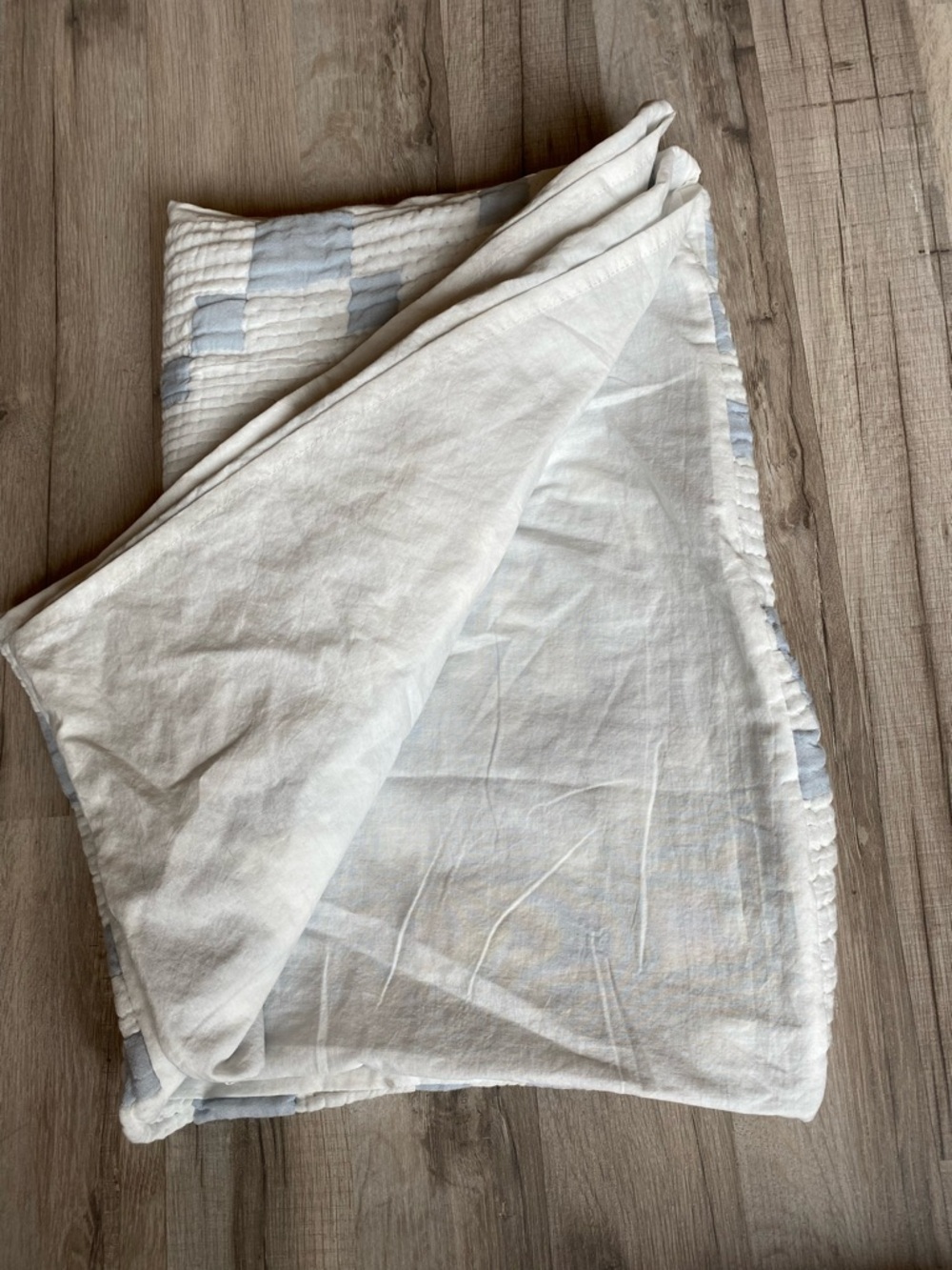 Threshold Cream and Light Blue Quilted Pillow Sham Set - Picture 2 of 5